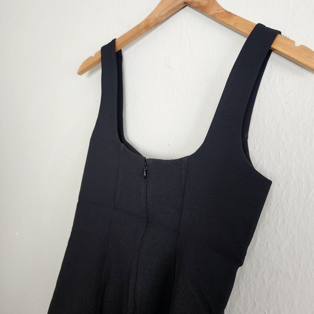 Rumored Twiggy Mini Dress Black Square Neck Stretch Knit Bodycon LBD NWT Size 4 - Picture 7 of 10